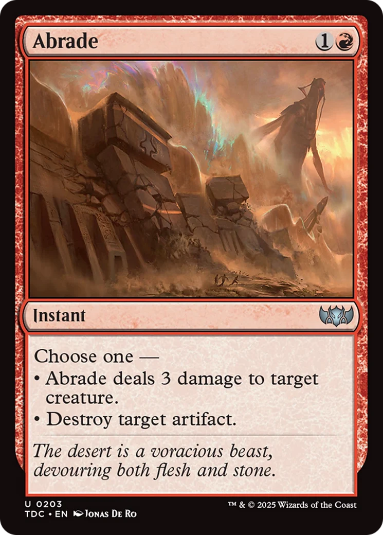 Abrade (TDC-203) - Tarkir: Dragonstorm Commander