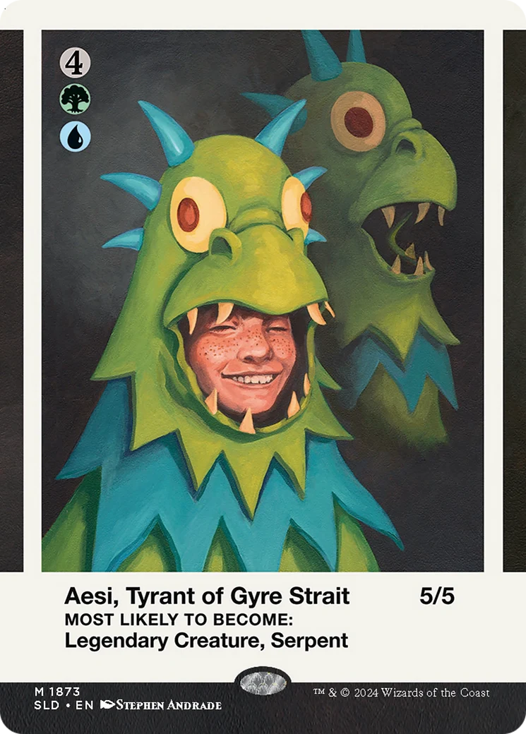 Aesi, Tyrant of Gyre Strait // Aesi, Tyrant of Gyre Strait (SLD-1873) - Secret Lair Drop (Borderless) Foil - Image 5