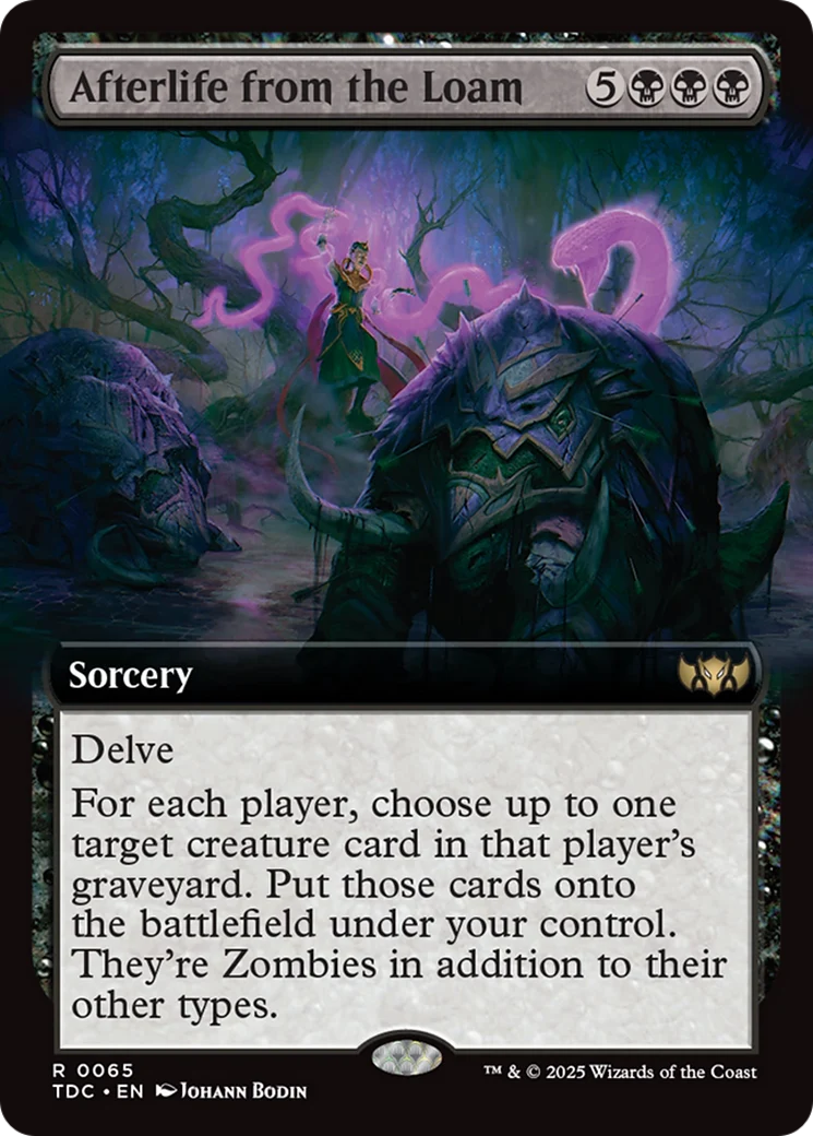 Afterlife from the Loam (TDC-065) - Tarkir: Dragonstorm Commander: (Extended Art)