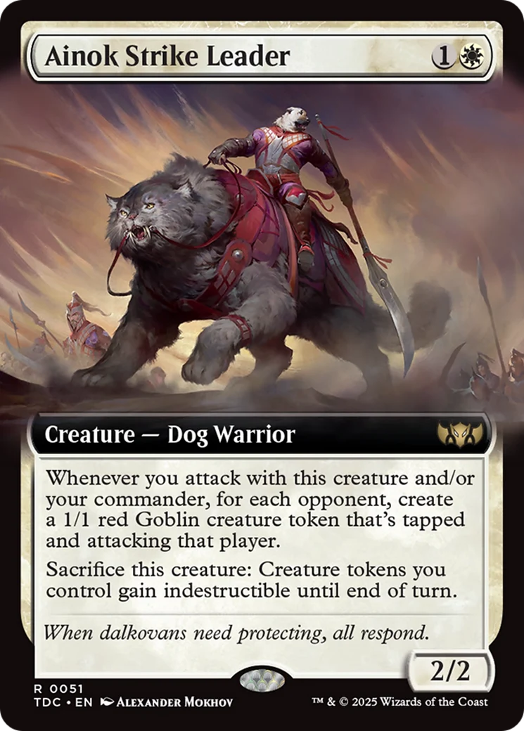 Ainok Strike Leader (TDC-051) - Tarkir: Dragonstorm Commander: (Extended Art)