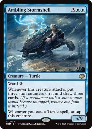 Ambling Stormshell (PPTDM-037) - Promo Pack: Tarkir: Dragonstorm Foil