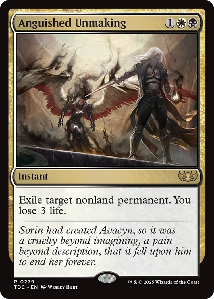 Anguished Unmaking (TDC-279) - Tarkir: Dragonstorm Commander