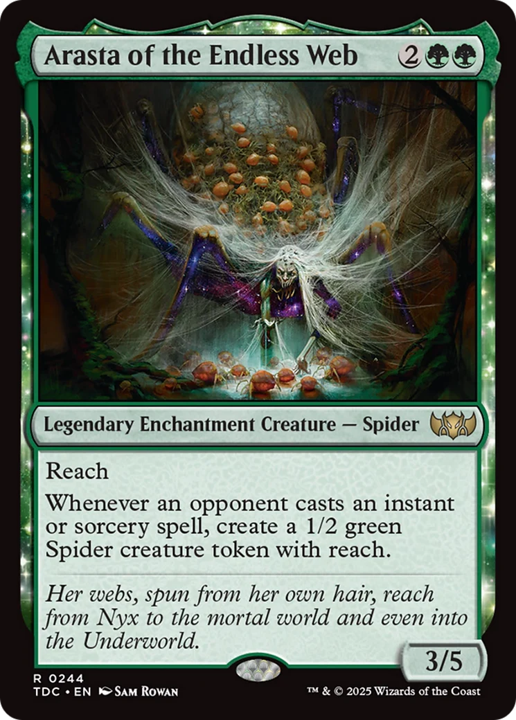 Arasta of the Endless Web (TDC-244) - Tarkir: Dragonstorm Commander: (enchantment)