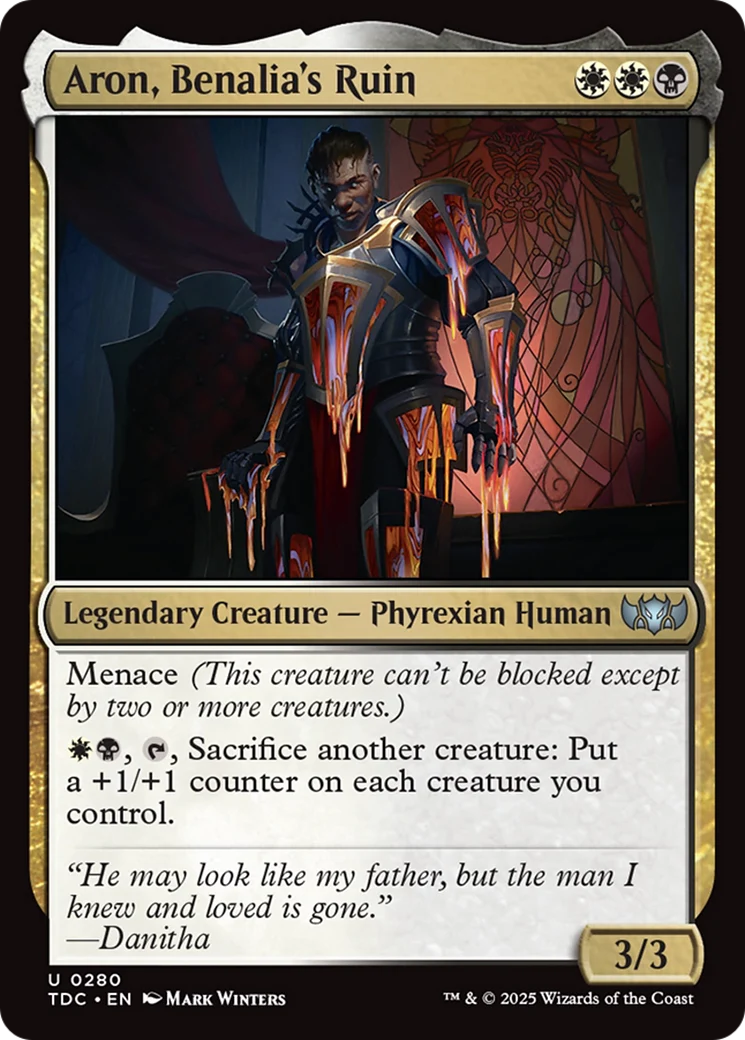 Aron, Benalia's Ruin (TDC-280) - Tarkir: Dragonstorm Commander