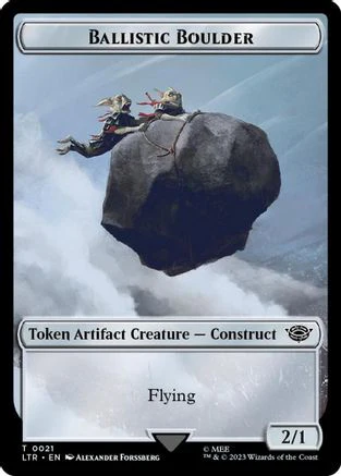 Ballistic Boulder // Food (0022) Double-Sided Token (Surge Foil) (LTR-21 // 22) - Universes Beyond: The Lord of the Rings: Tales of Middle-earth Foil
