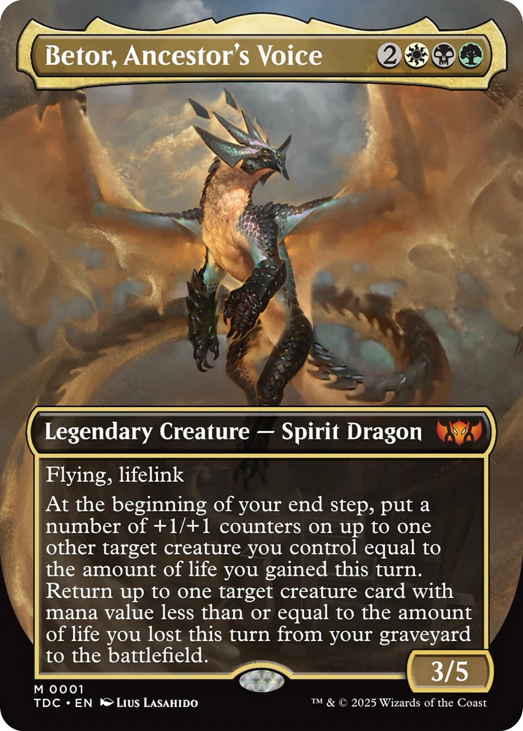Betor, Ancestor's Voice (TDC-001) - Tarkir: Dragonstorm Commander (Borderless) Foil