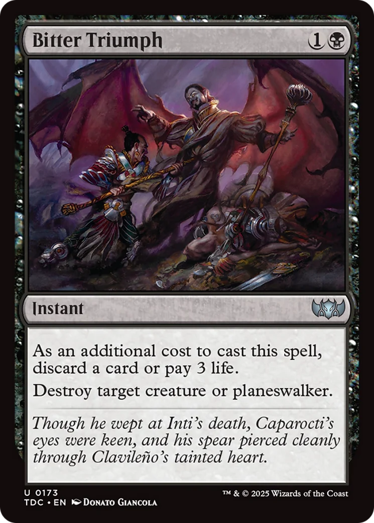 Bitter Triumph (TDC-173) - Tarkir: Dragonstorm Commander