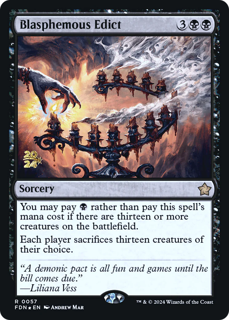 Blasphemous Edict (PRE-57S) - Foundations Promos Foil