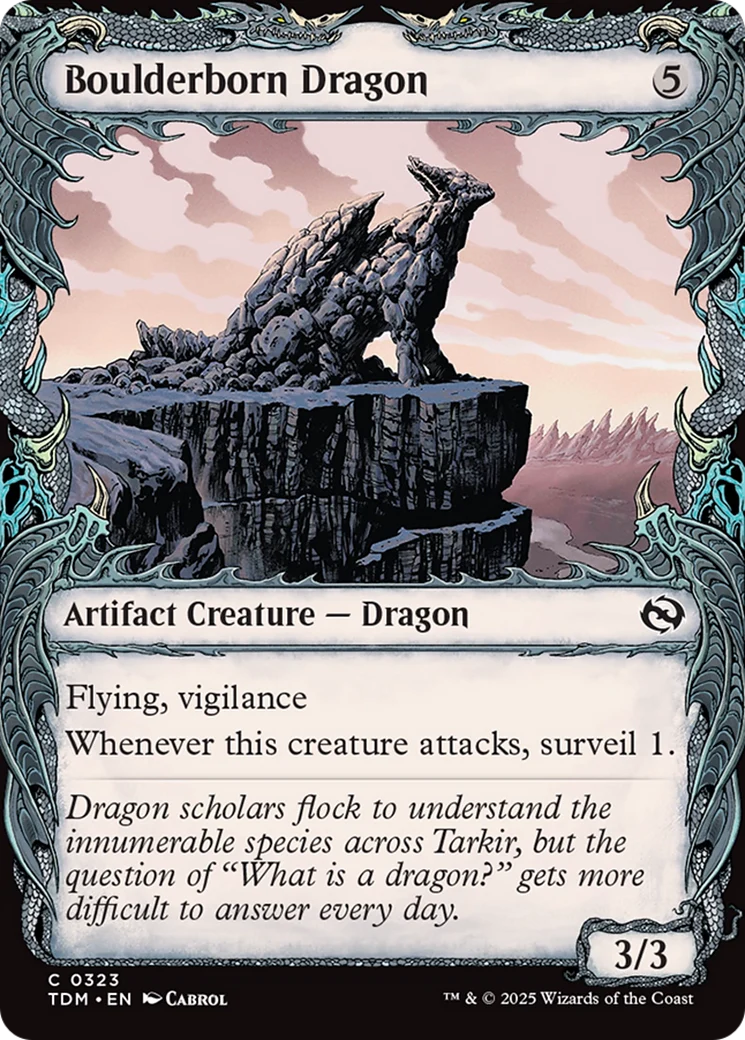 Boulderborn Dragon (Showcase) (TDM-323) - Tarkir: Dragonstorm Foil