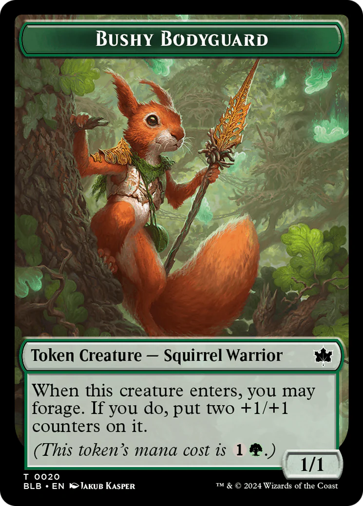 Bushy Bodyguard (BLB-020) - Bloomburrow Tokens Foil