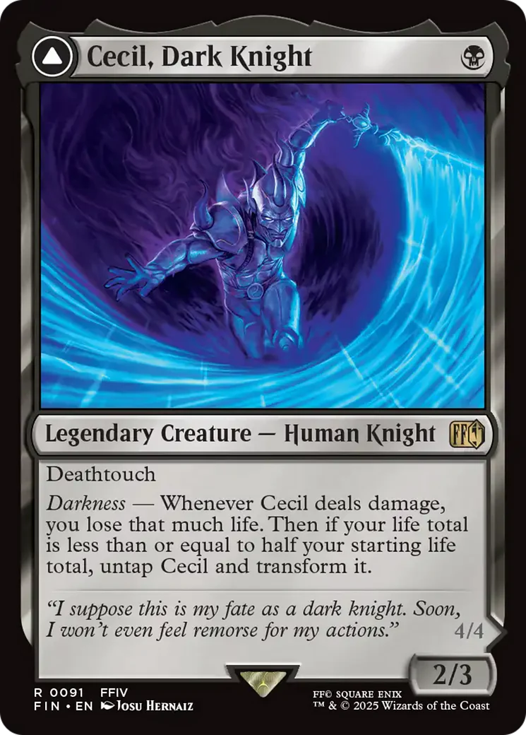 Cecil, Dark Knight // Cecil, Redeemed Paladin (FIN-091) - FINAL FANTASY - Image 2