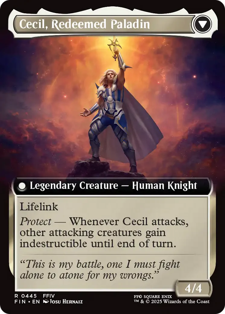 Cecil, Dark Knight // Cecil, Redeemed Paladin (FIN-445) - FINAL FANTASY: (Extended Art) - Image 3
