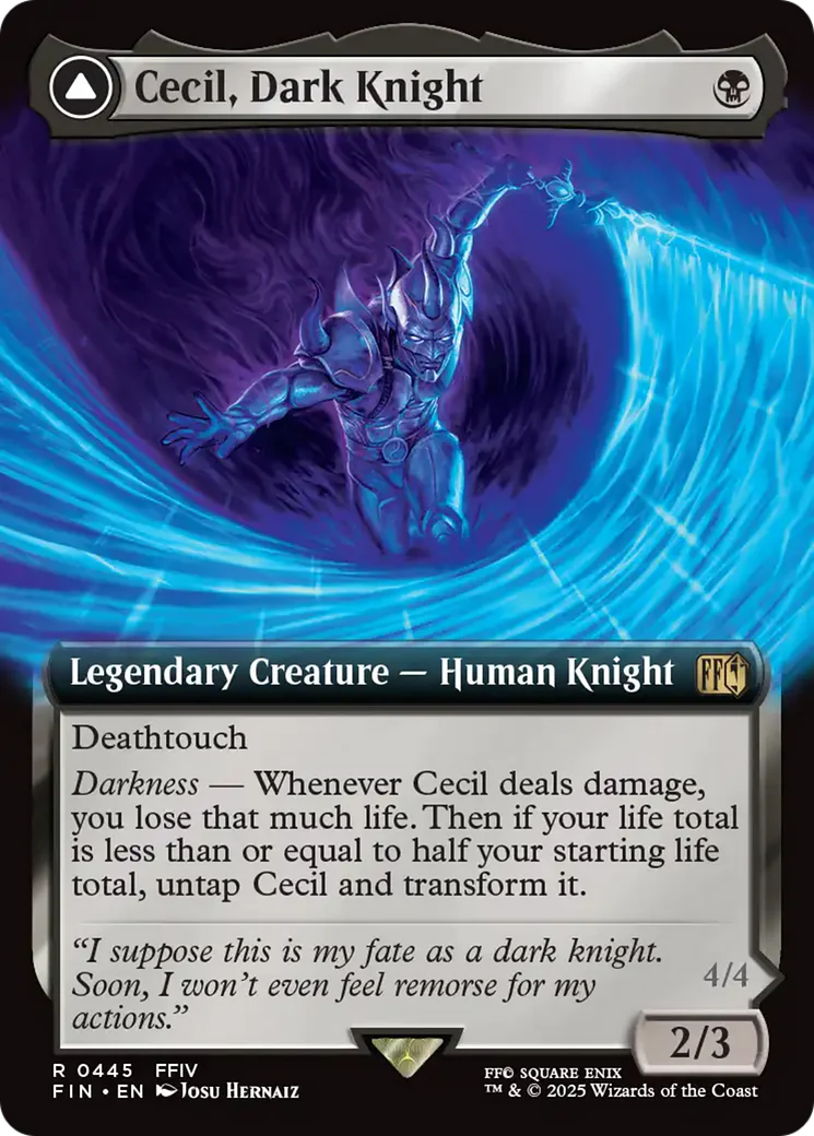 Cecil, Dark Knight // Cecil, Redeemed Paladin (FIN-445) - FINAL FANTASY: (Extended Art) - Image 4