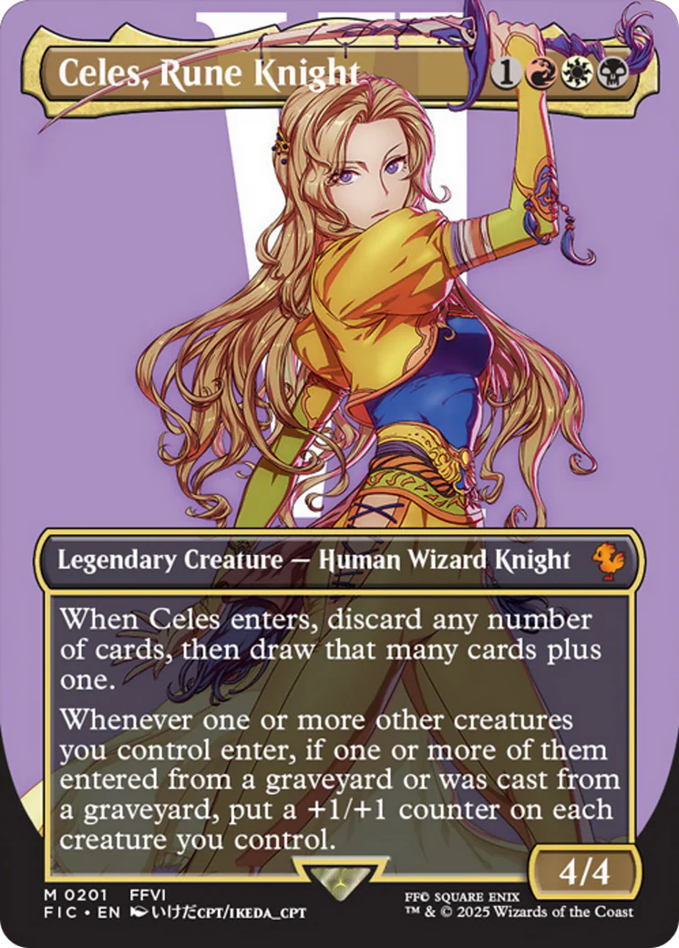 Celes, Rune Knight (FIC-201) - Commander: FINAL FANTASY (Borderless)