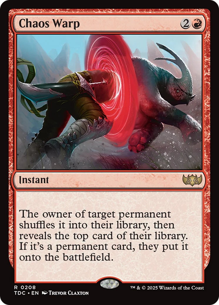 Chaos Warp (TDC-208) - Tarkir: Dragonstorm Commander