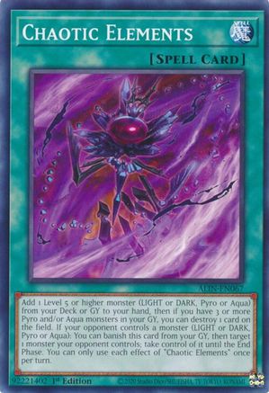 Chaotic Elements (ALIN-EN067) - Alliance Insight 1st Edition