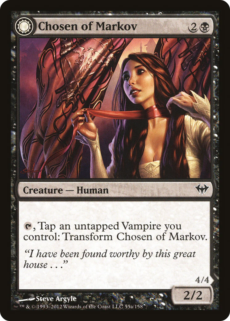 Chosen of Markov // Markov's Servant (DKA-055) - Dark Ascension: (Double Faced Transform) Foil - Image 2