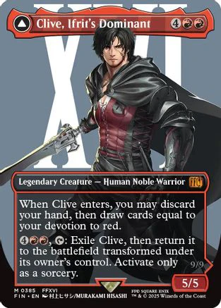Clive, Ifrit's Dominant (Borderless) (0385) (FIN-385) - FINAL FANTASY Foil
