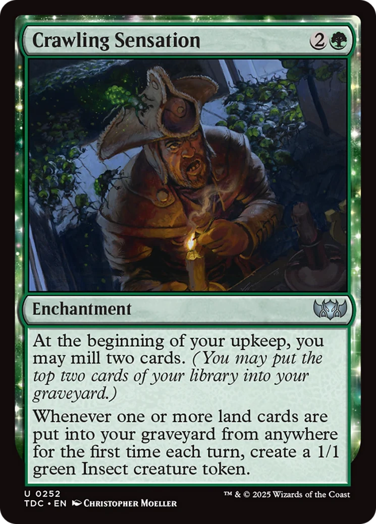 Crawling Sensation (TDC-252) - Tarkir: Dragonstorm Commander: (enchantment)
