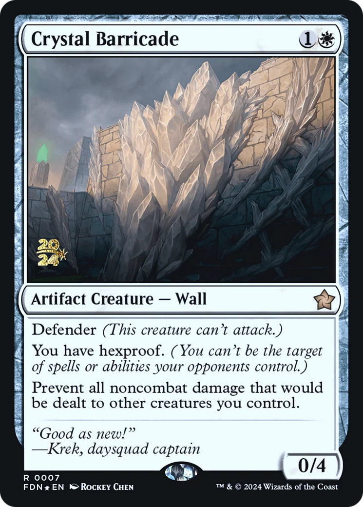 Crystal Barricade (PRE-07S) - Foundations Promos Foil