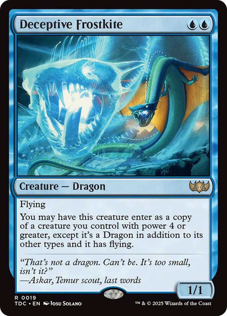 Deceptive Frostkite (TDC-019) - Tarkir: Dragonstorm Commander