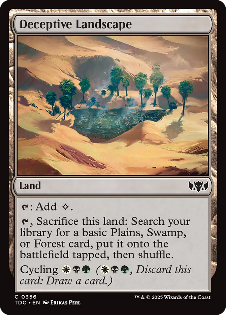 Deceptive Landscape (TDC-356) - Tarkir: Dragonstorm Commander