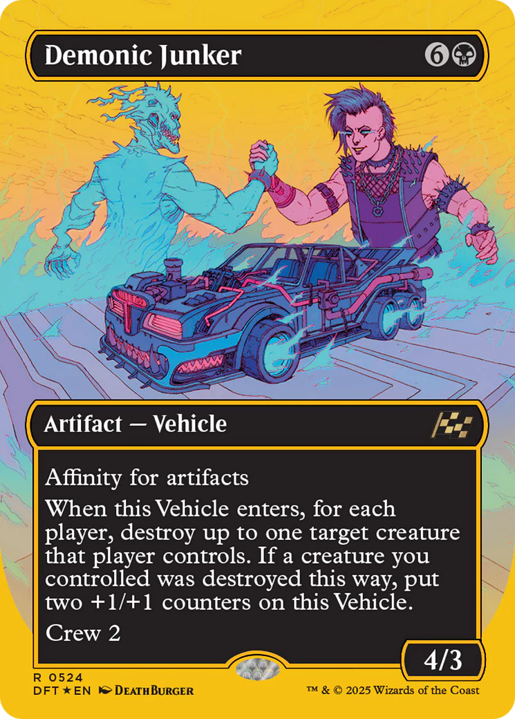 Demonic Junker (Borderless) (First-Place Foil) (DFT-524) - Aetherdrift Foil
