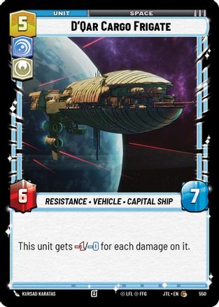 D'Qar Cargo Frigate (Foil) (550) - Jump to Lightspeed Foil