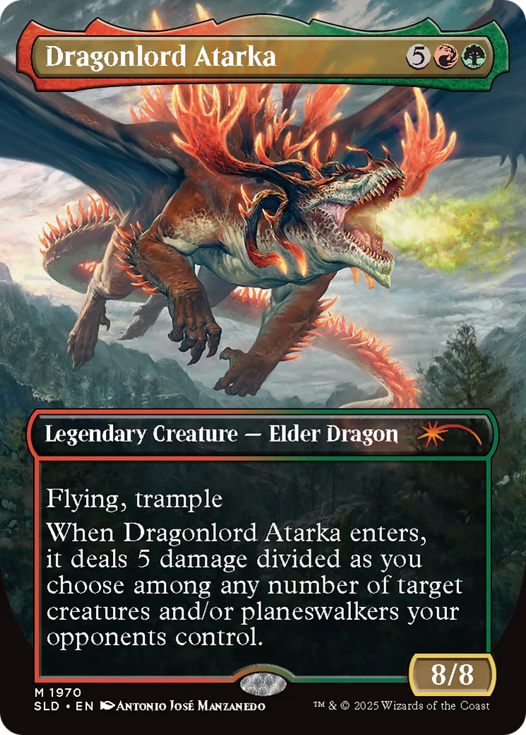 Dragonlord Atarka // Dragonlord Atarka (SLD-1970) - Secret Lair Drop (Borderless) - Image 2