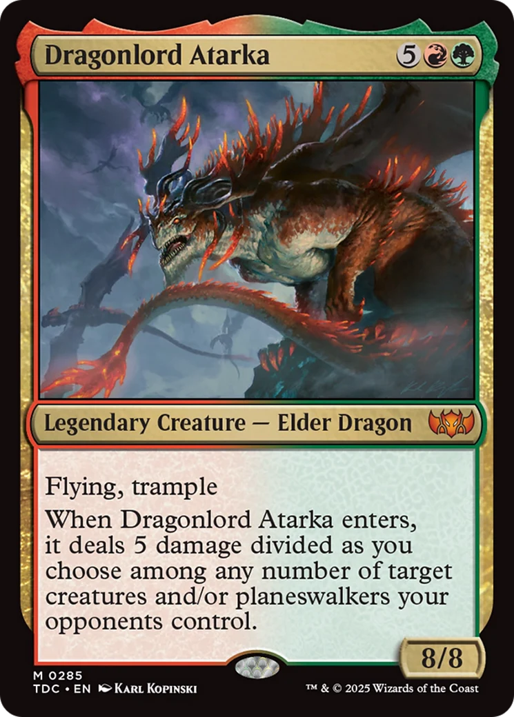 Dragonlord Atarka (TDC-285) - Tarkir: Dragonstorm Commander