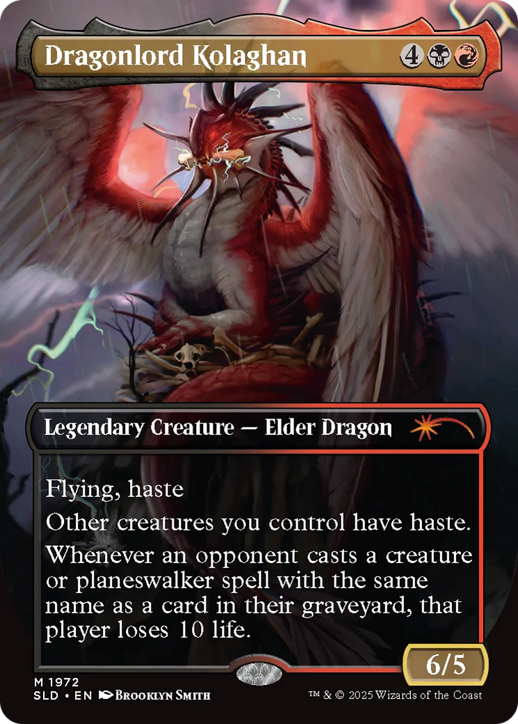 Dragonlord Kolaghan // Dragonlord Kolaghan (SLD-1972) - Secret Lair Drop (Borderless) Foil - Image 5