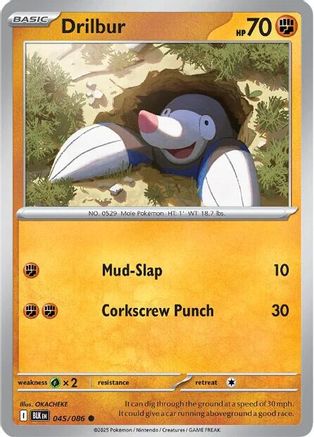 Drilbur 45 - SV Black Bolt Reverse Holofoil