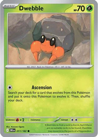 Dwebble 11 - SV10 Destined Rivals Reverse Holofoil