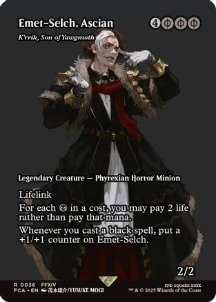 Emet-Selch, Ascian - K'rrik, Son of Yawgmoth (Showcase) (FCA-036) - FINAL FANTASY: Through the Ages Foil