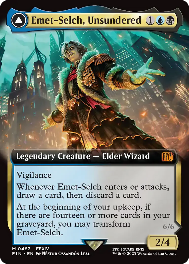 Emet-Selch, Unsundered // Hades, Sorcerer of Eld (FIN-483) - FINAL FANTASY: (Extended Art) Foil - Image 3