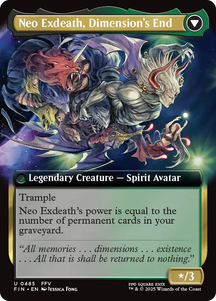 Exdeath, Void Warlock // Neo Exdeath, Dimension's End (FIN-485) - FINAL FANTASY: (Extended Art) Foil - Image 3