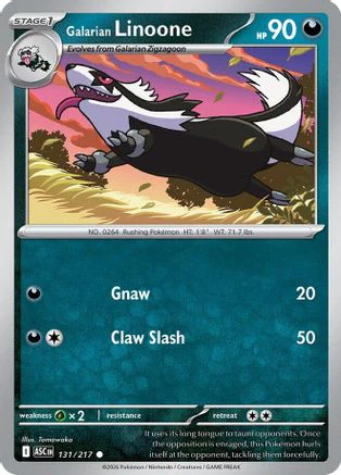 Galarian Linoone 131 - ME Ascended Heroes Reverse Holofoil
