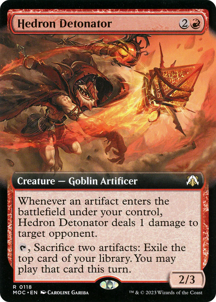 Hedron Detonator (MOC-118) - March of the Machine Commander: (Extended Art) Foil