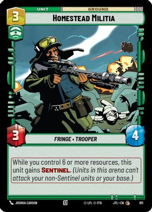 Homestead Militia (Foil) (611) - Jump to Lightspeed Foil