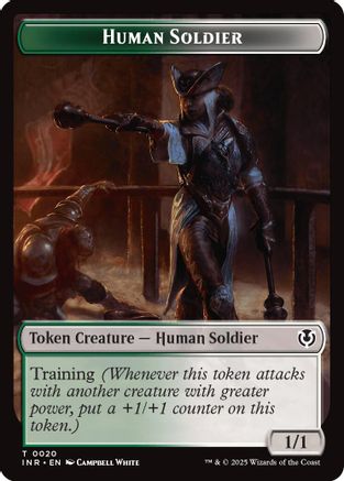 Human Soldier (0020) // Emblem - Tamiyo, Field Researcher Double-Sided Token (-20 // 26) - Innistrad Remastered