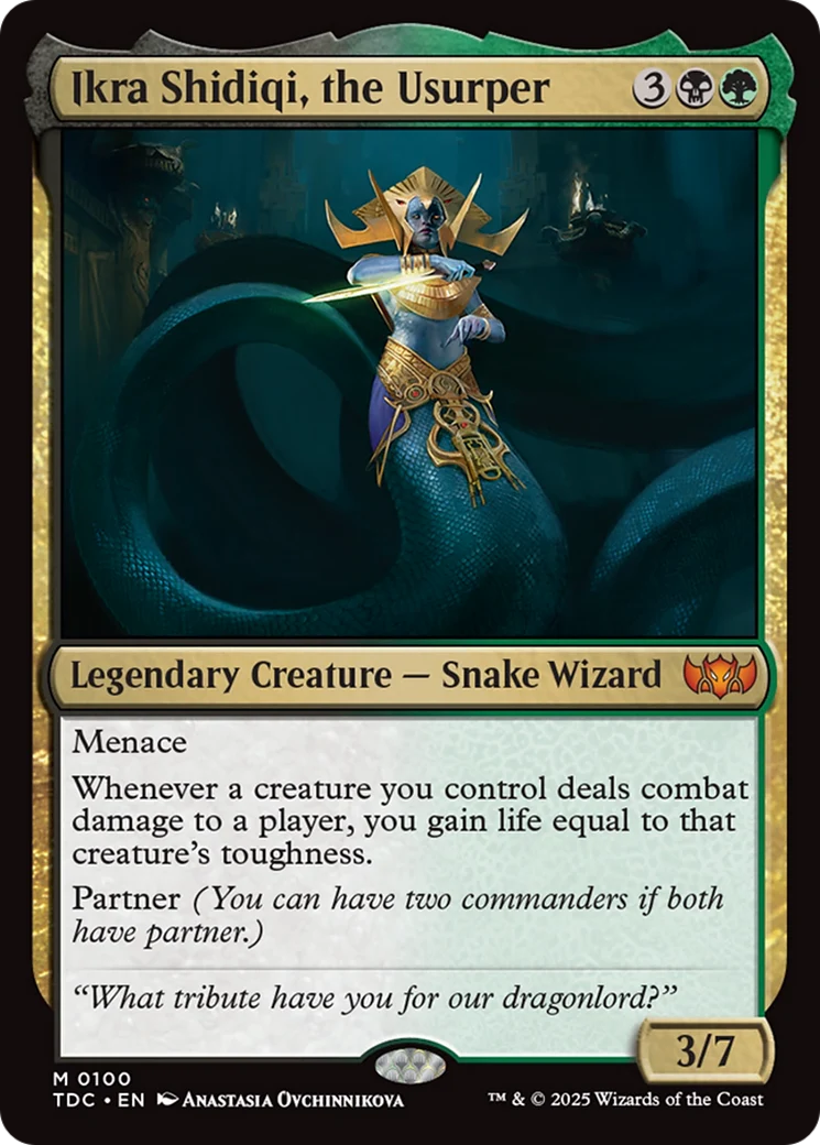 Ikra Shidiqi, the Usurper (TDC-100) - Tarkir: Dragonstorm Commander