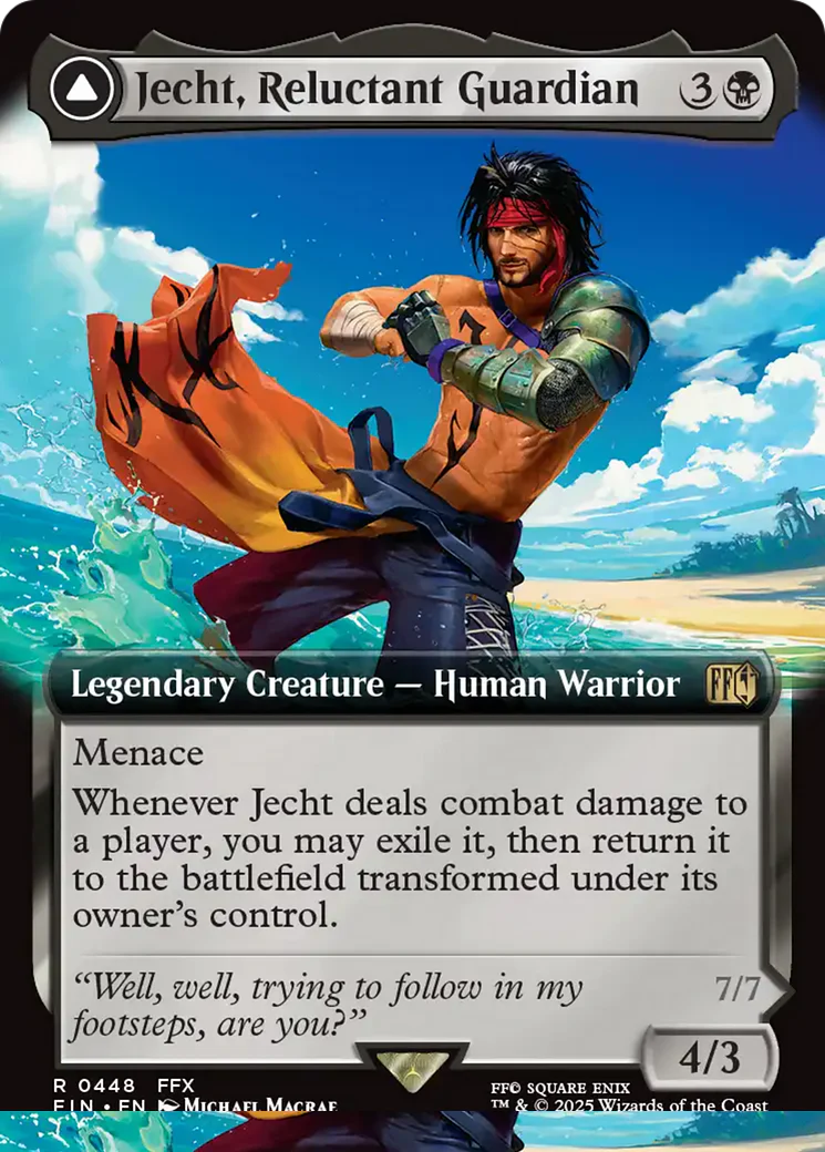 Jecht, Reluctant Guardian // Braska's Final Aeon (FIN-448) - FINAL FANTASY: (enchantment, Extended Art) Foil - Image 2