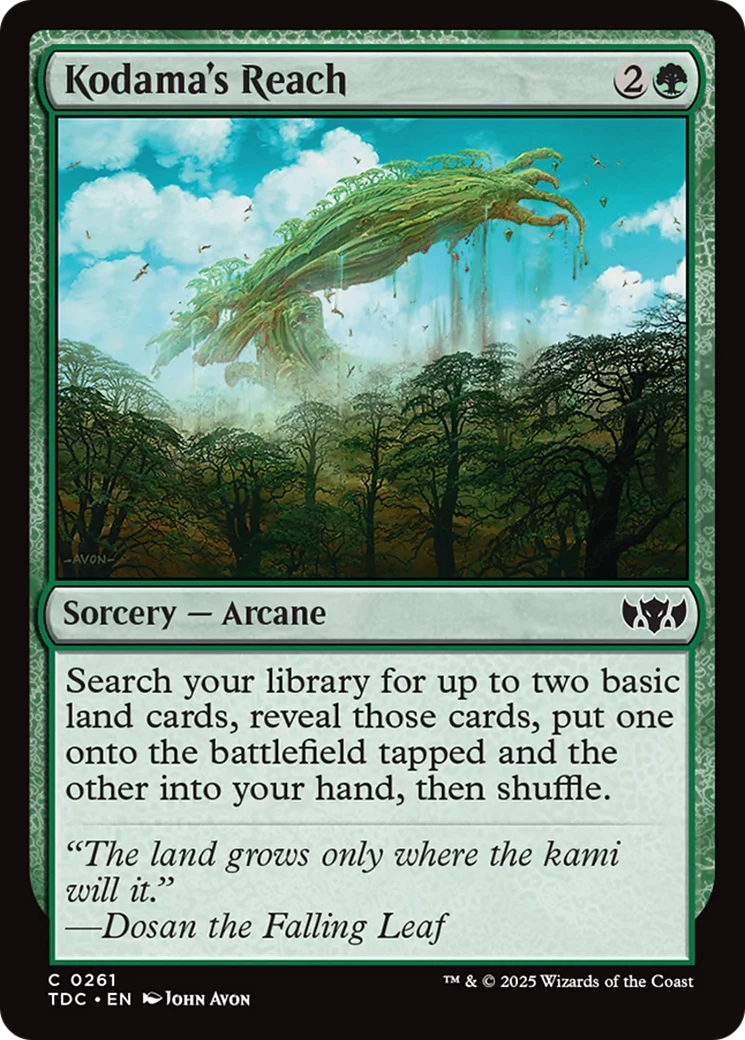 Kodama's Reach (TDC-261) - Tarkir: Dragonstorm Commander