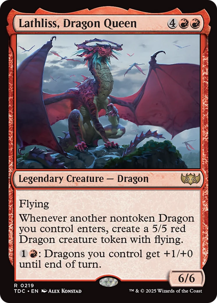 Lathliss, Dragon Queen (TDC-219) - Tarkir: Dragonstorm Commander