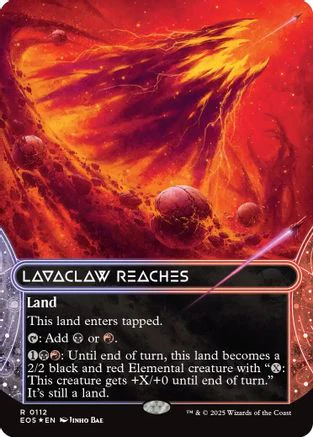 Lavaclaw Reaches (0112) (Borderless) (Galaxy Foil) (EOS-112) - Edge of Eternities: Stellar Sights Foil