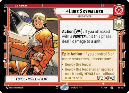 Luke Skywalker - Hero of Yavin (012/262) - Jump to Lightspeed