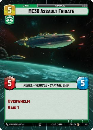 MC30 Assault Frigate (Hyperspace Foil) (852) - Jump to Lightspeed Foil