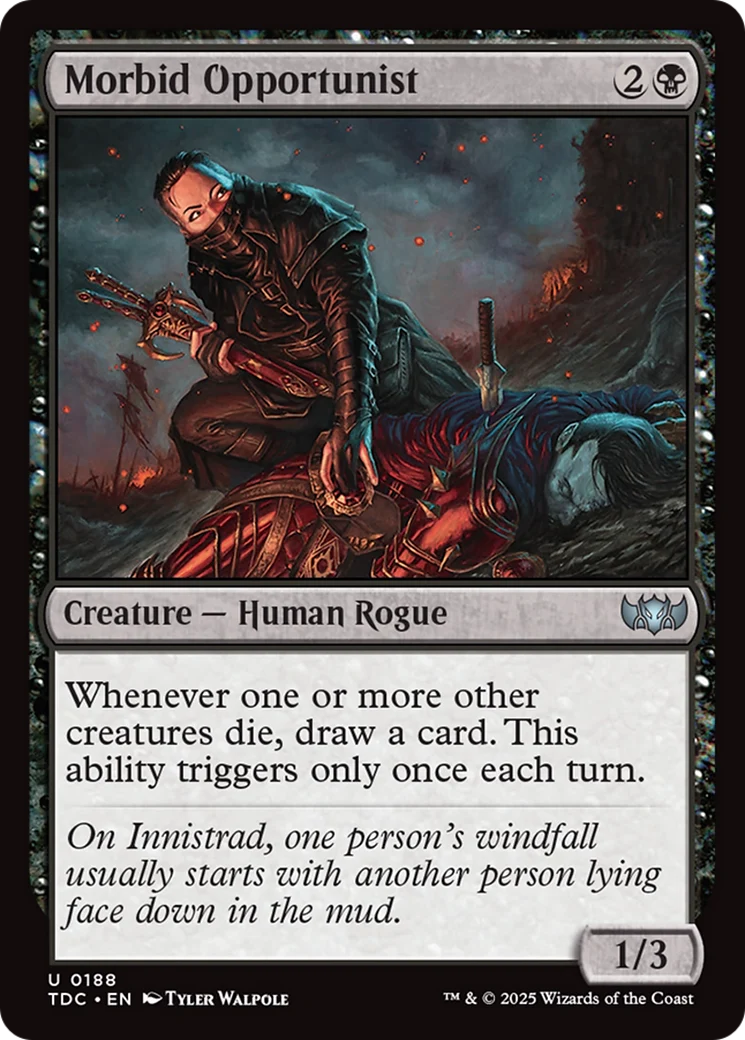 Morbid Opportunist (TDC-188) - Tarkir: Dragonstorm Commander