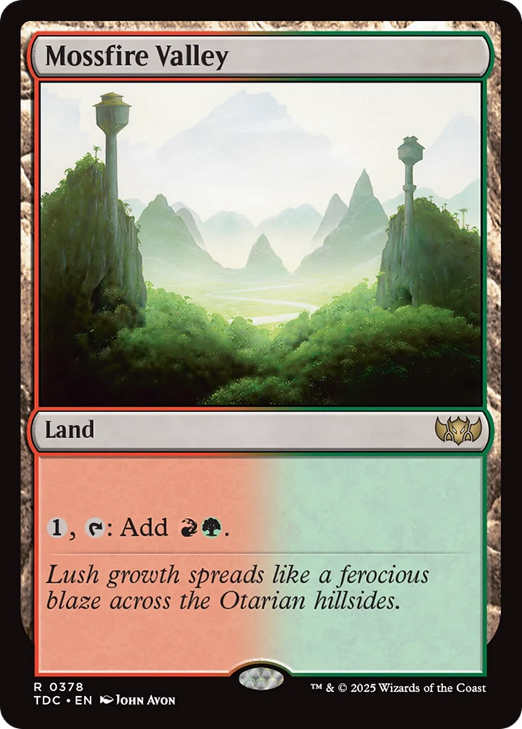 Mossfire Valley (TDC-378) - Tarkir: Dragonstorm Commander