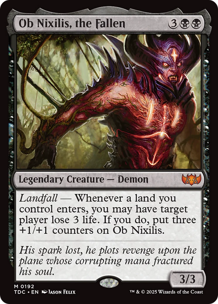 Ob Nixilis, the Fallen (TDC-192) - Tarkir: Dragonstorm Commander